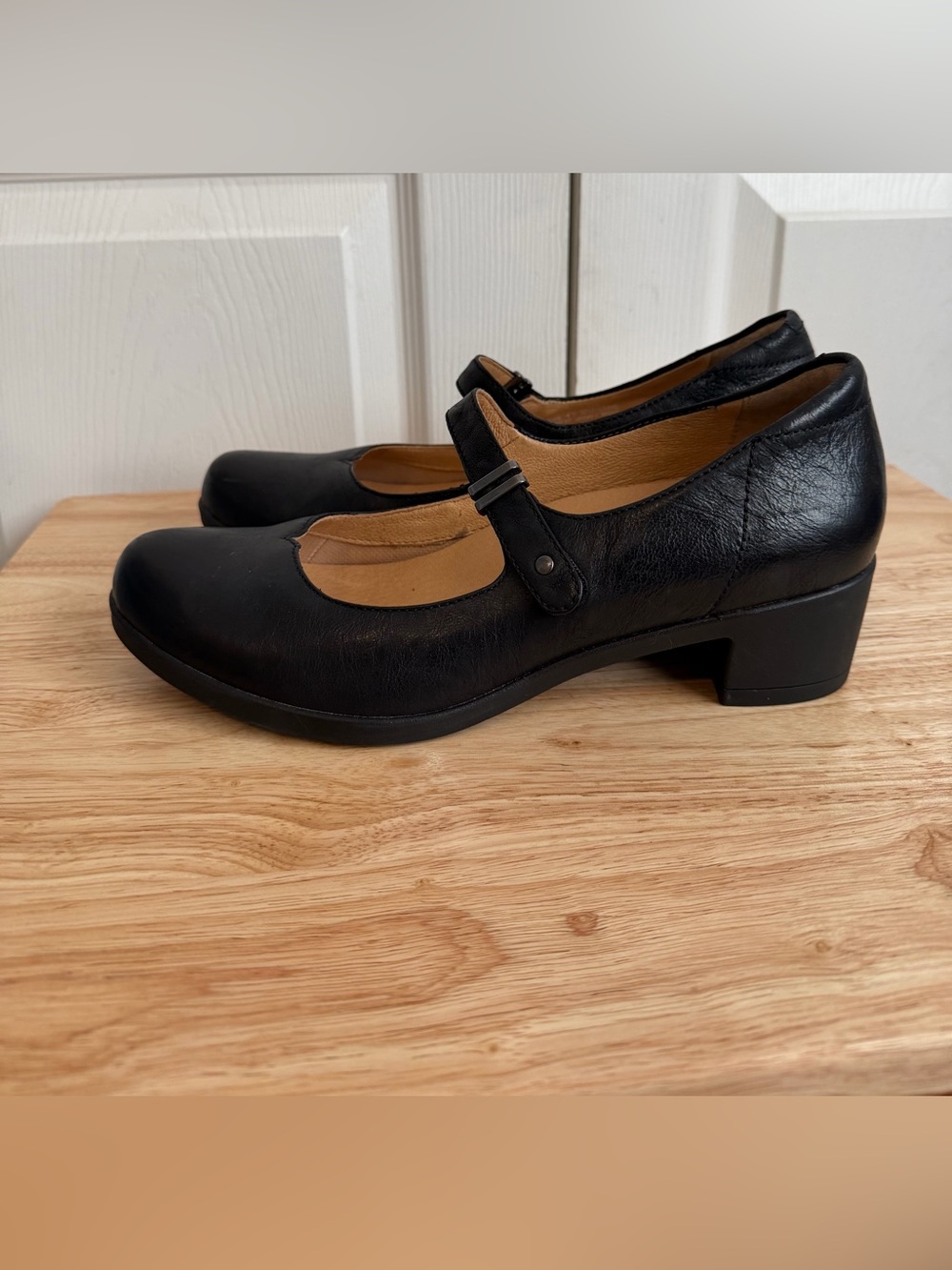 Dansko Black Callista Mary Jane Comfort Shoes Leather Pumps Office Sz 10.5 EU 41